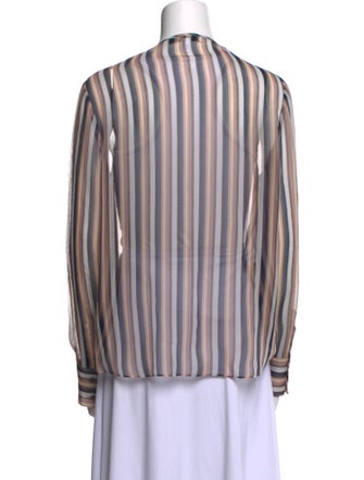 Derek Lam 10 Crosby Silk Striped Blouse
