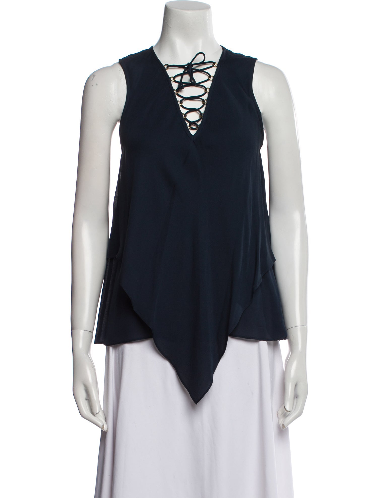 Derek Lam 10 Crosby Silk V-Neck Blouse