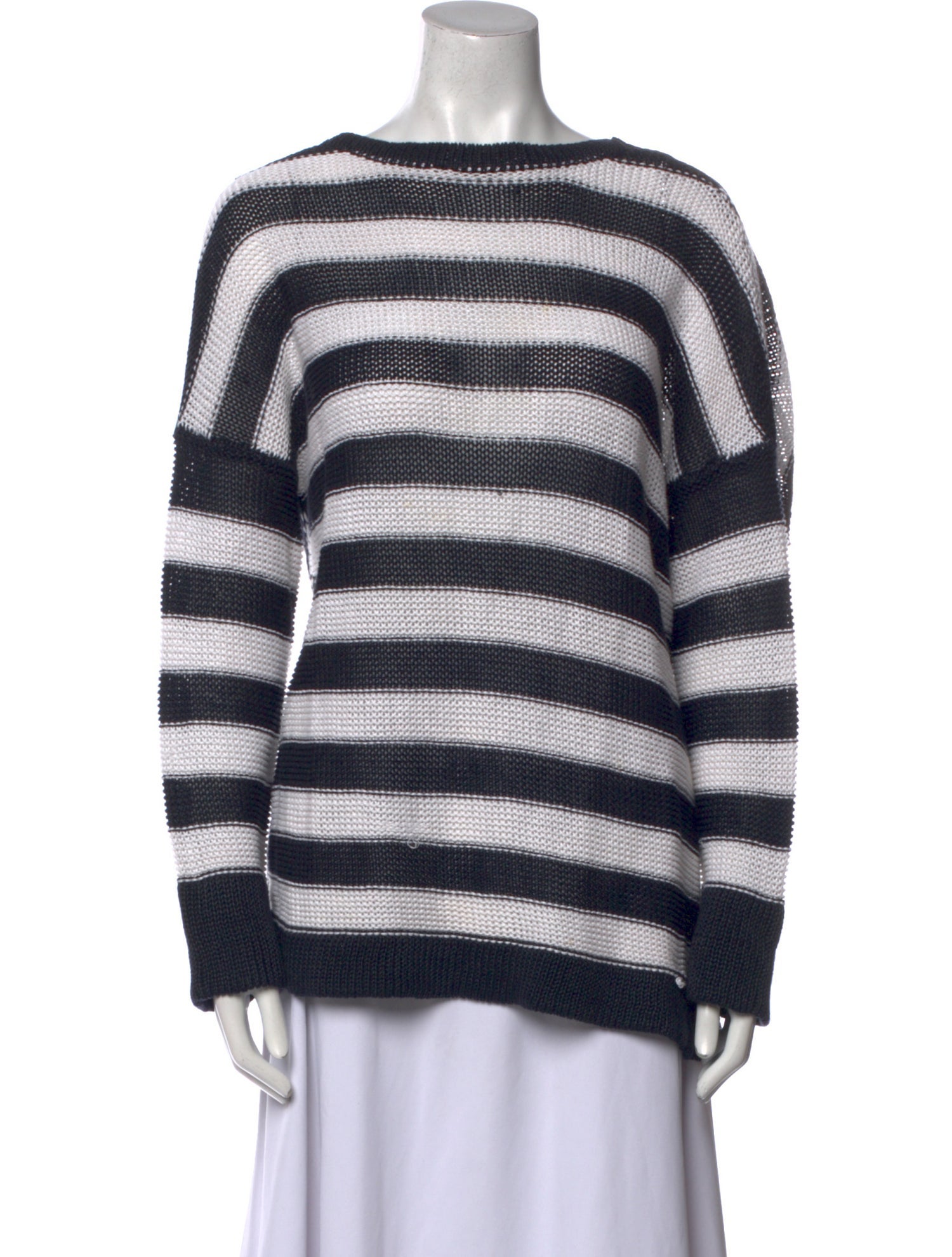 Derek Lam 10 Crosby Linen Striped Sweatshirt