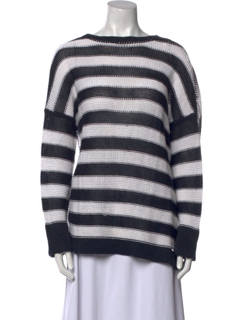 Derek Lam 10 Crosby Linen Striped Sweatshirt