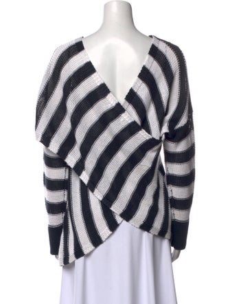 Derek Lam 10 Crosby Linen Striped Sweatshirt