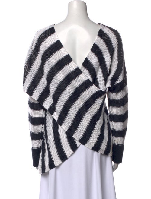 Derek Lam 10 Crosby Linen Striped Sweatshirt
