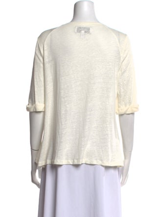 Derek Lam 10 Crosby Linen Scoop Neck T-Shirt