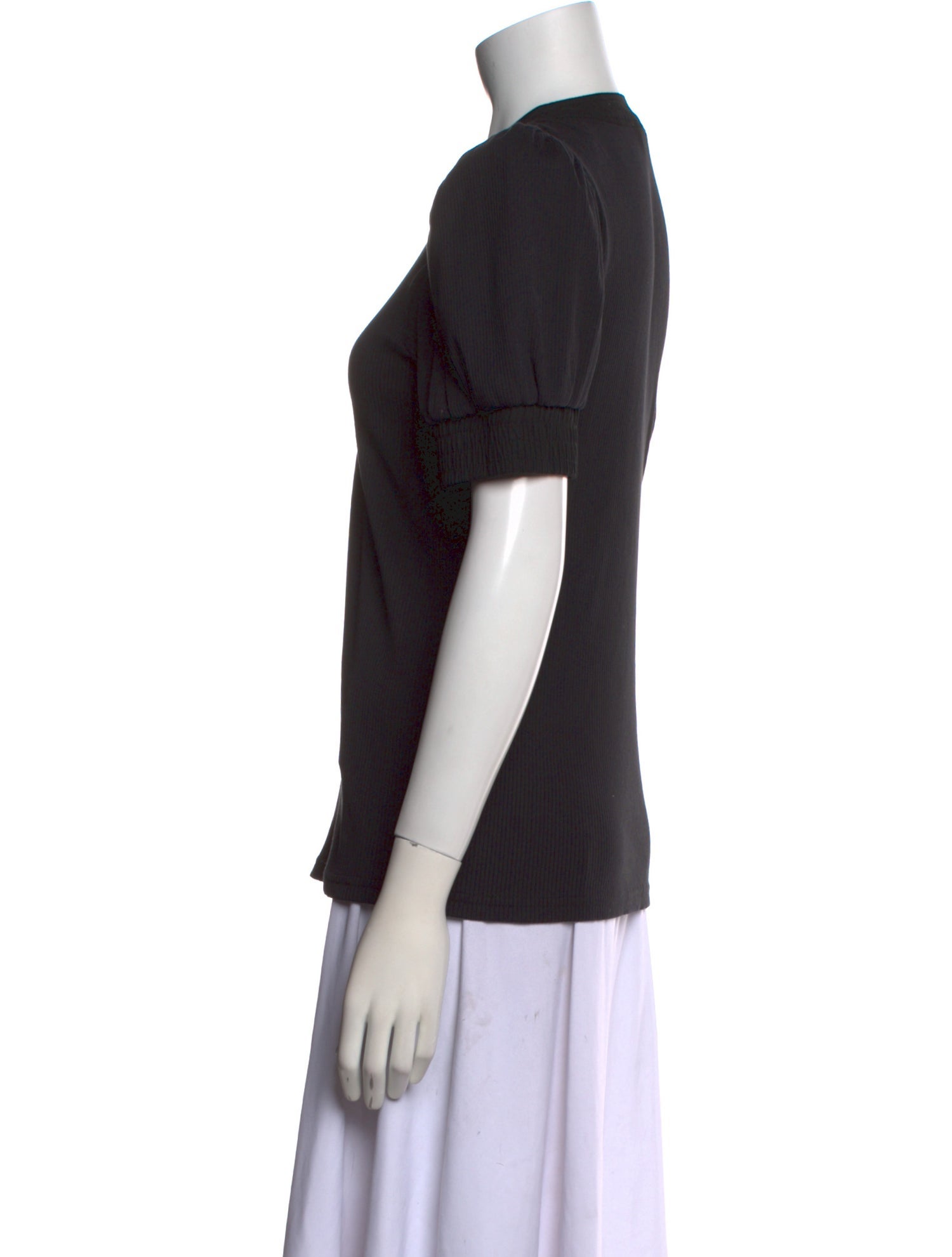 Derek Lam 10 Crosby V-Neck Short Sleeve Button-Up Top