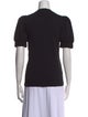 Derek Lam 10 Crosby V-Neck Short Sleeve Button-Up Top