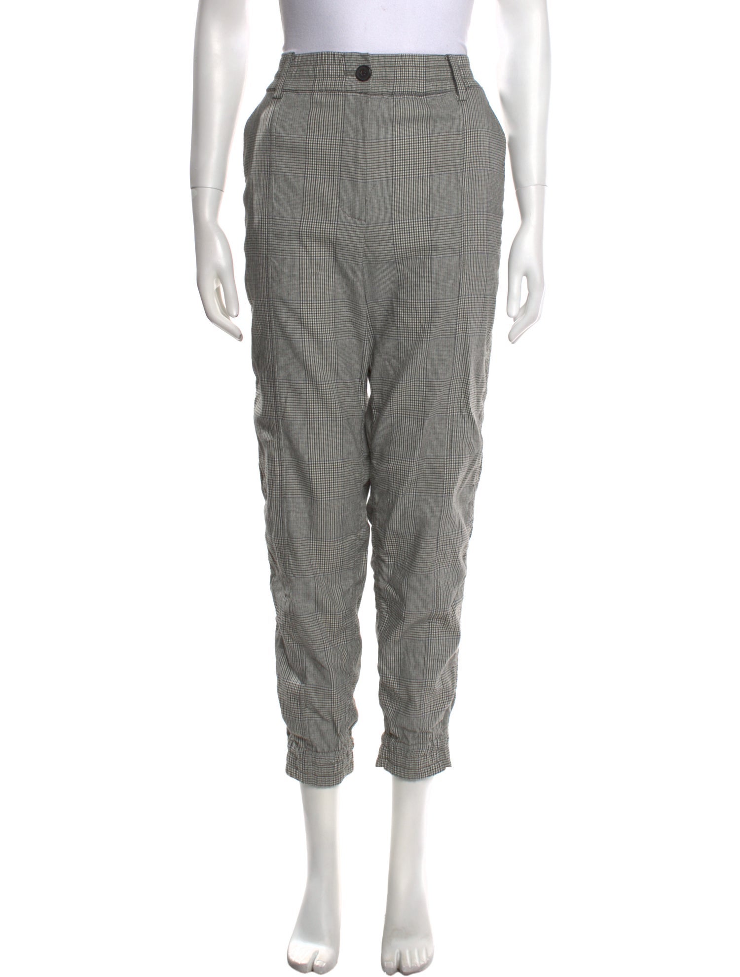 Derek Lam 10 Crosby Plaid Print Skinny Leg Pants