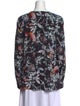 Derek Lam 10 Crosby Floral Print Crew Neck Blouse