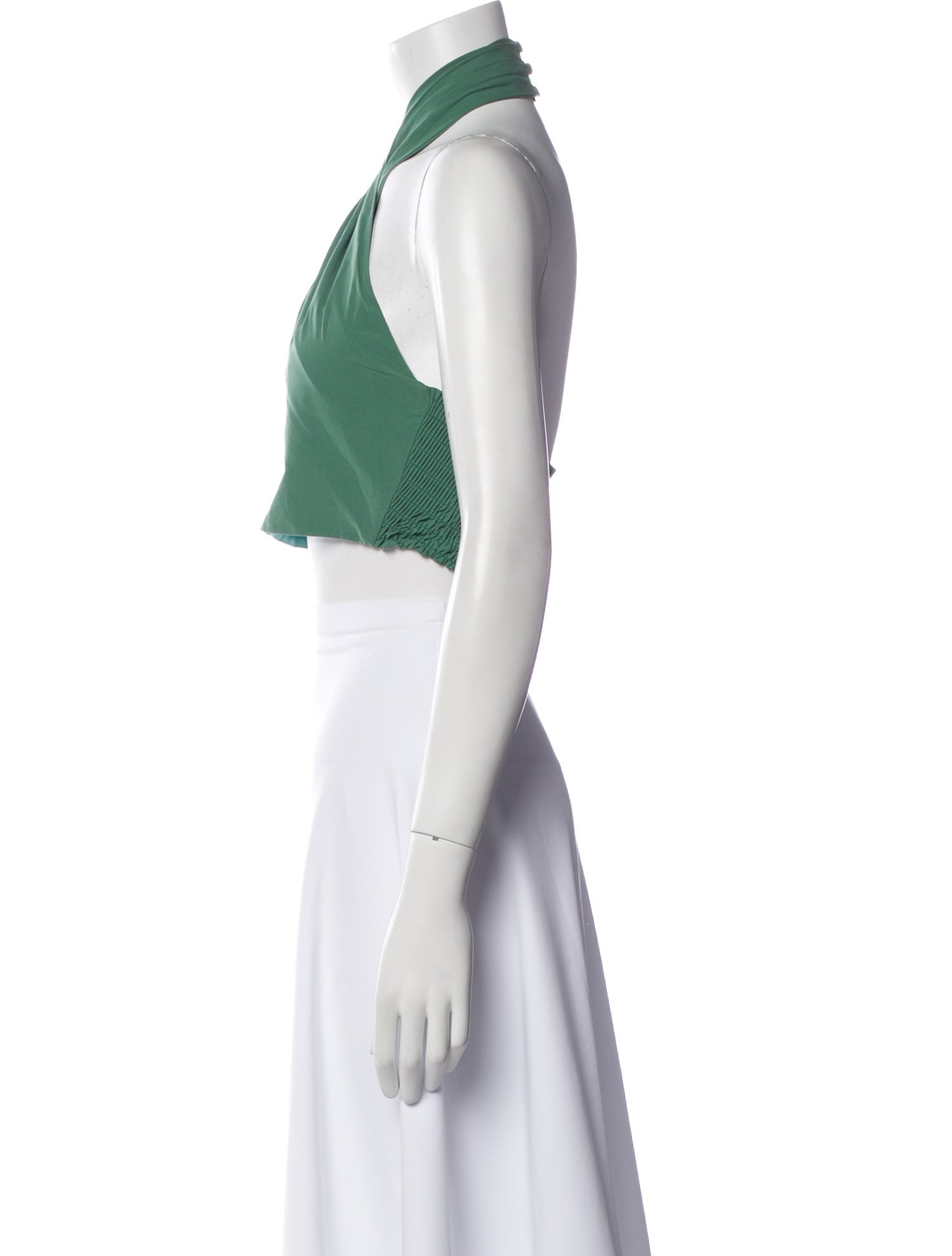 Derek Lam 10 Crosby Halterneck Sleeveless Crop Top