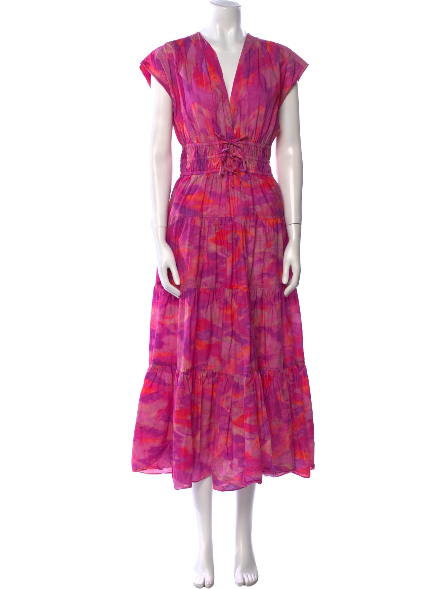 Derek Lam 10 Crosby Tie-Dye Print Long Dress