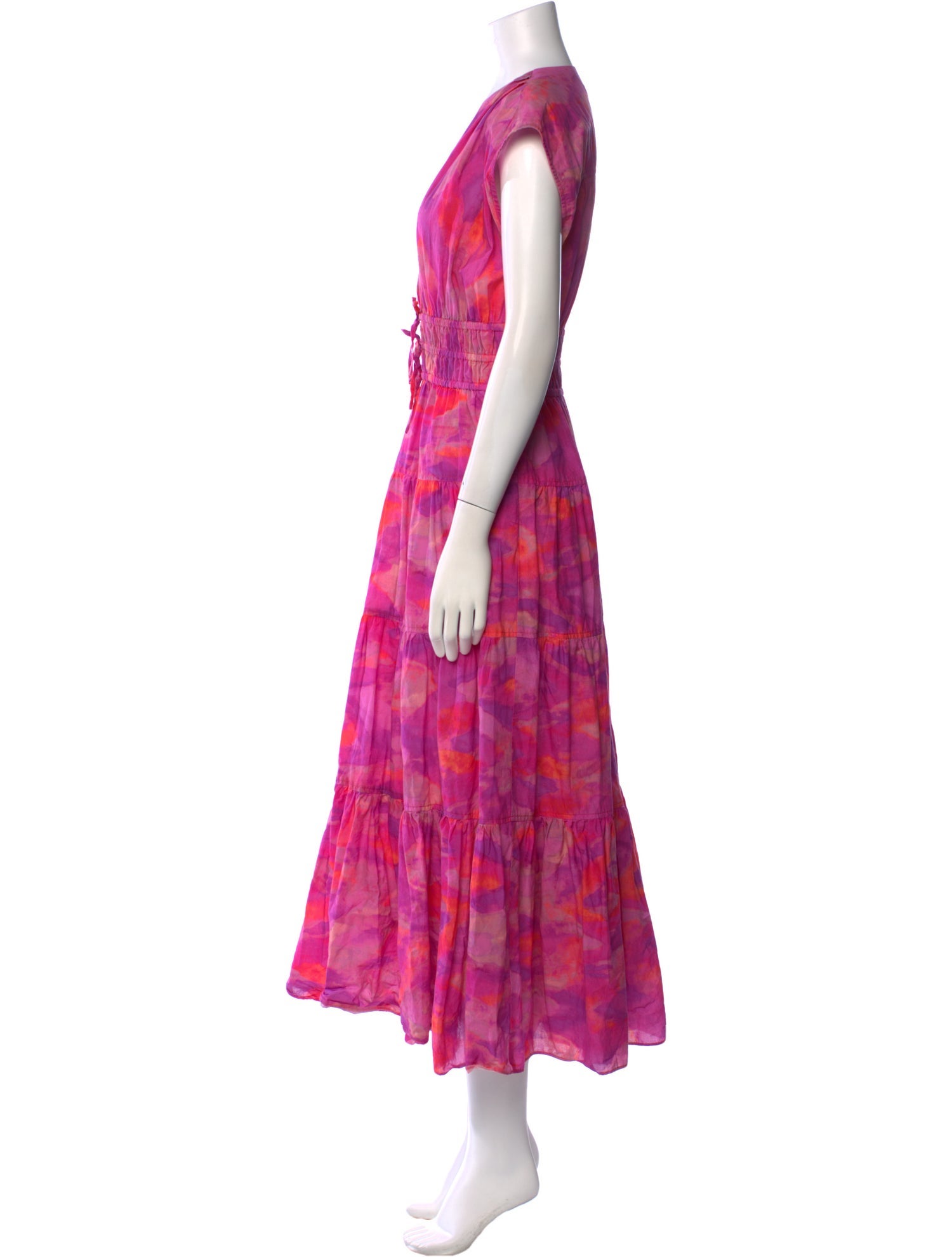 Derek Lam 10 Crosby Tie-Dye Print Long Dress