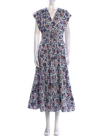 Derek Lam 10 Crosby Floral Print Long Dress