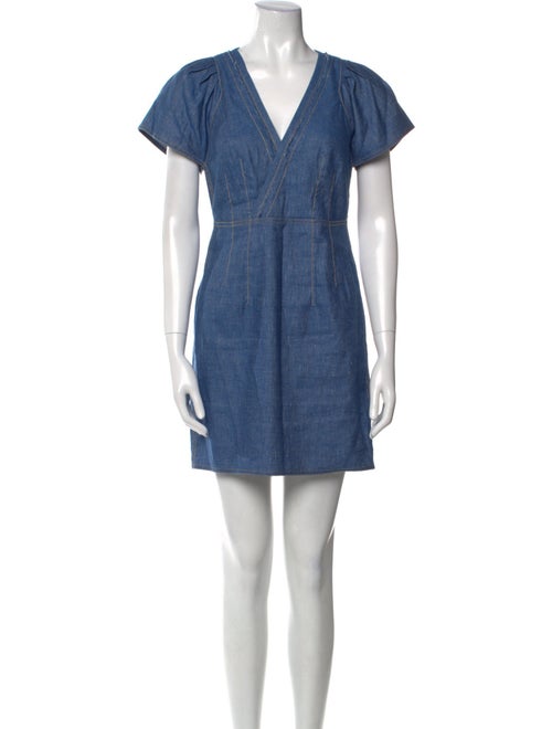 Derek Lam 10 Crosby V-Neck Mini Dress