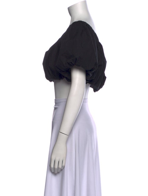 Derek Lam 10 Crosby Scoop Neck Short Sleeve Crop Top