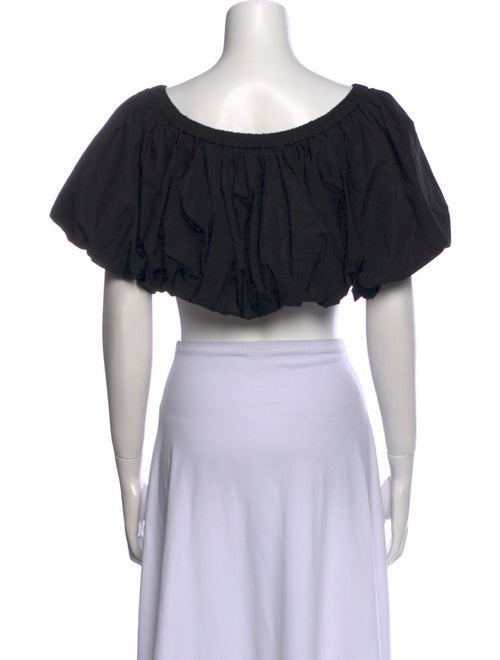 Derek Lam 10 Crosby Scoop Neck Short Sleeve Crop Top