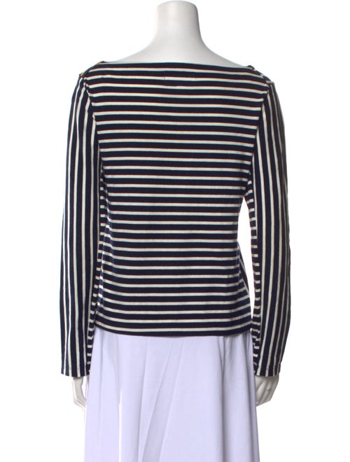 Derek Lam 10 Crosby Striped Bateau Neckline Top