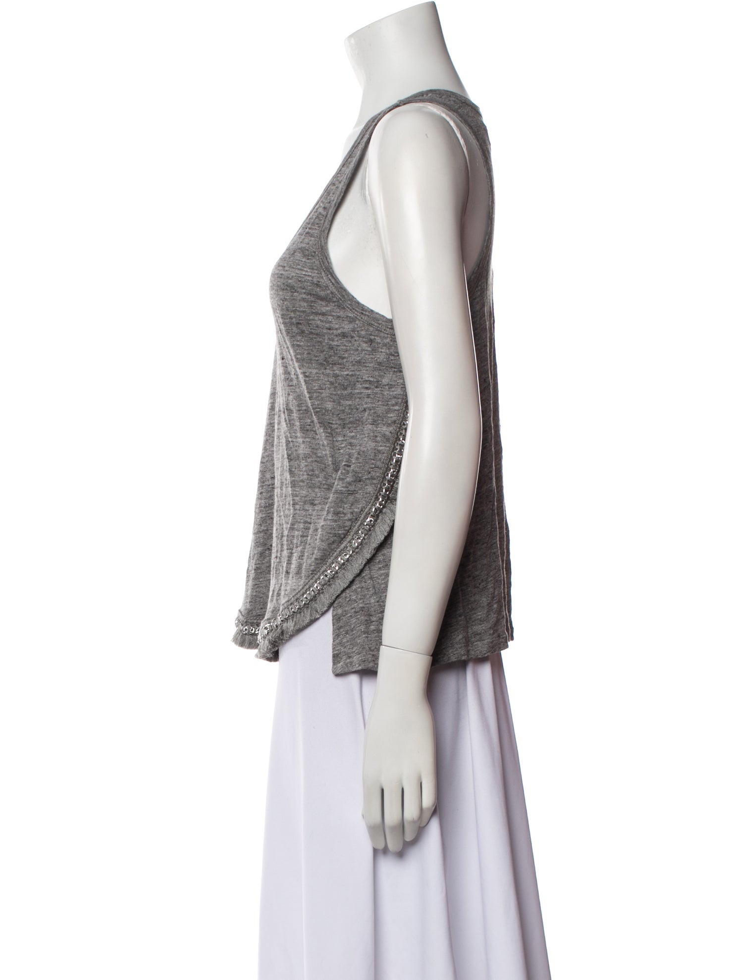 Derek Lam 10 Crosby Linen Scoop Neck Top