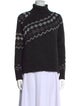 Derek Lam 10 Crosby Printed Turtleneck Sweater