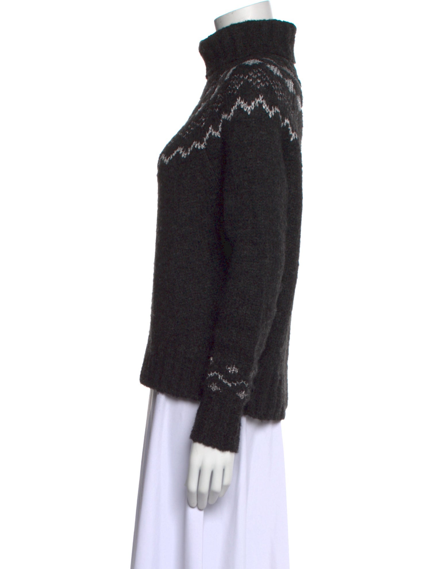 Derek Lam 10 Crosby Printed Turtleneck Sweater