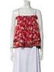 Derek Lam 10 Crosby Floral Print Square Neckline Top