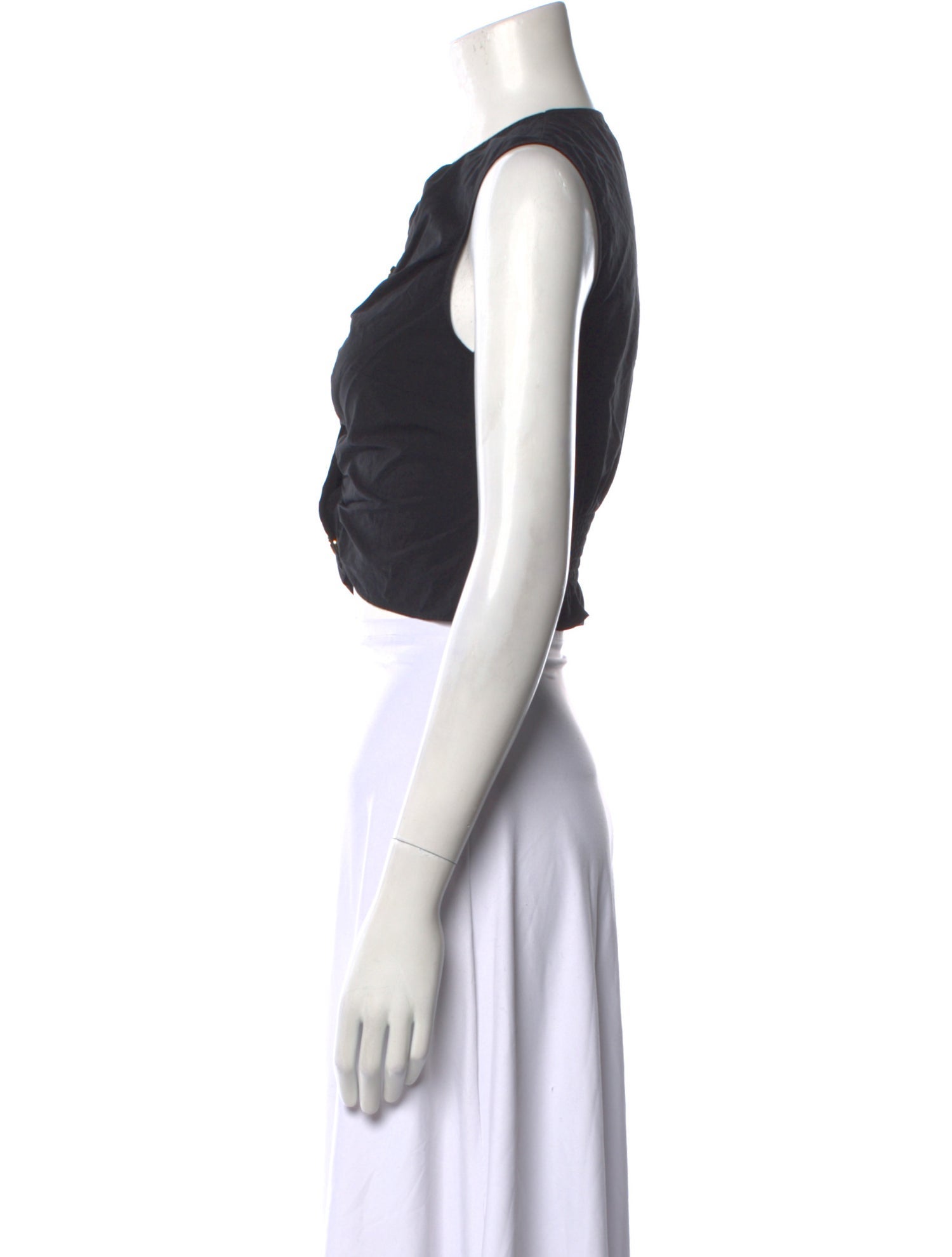 Derek Lam 10 Crosby Crew Neck Sleeveless Crop Top