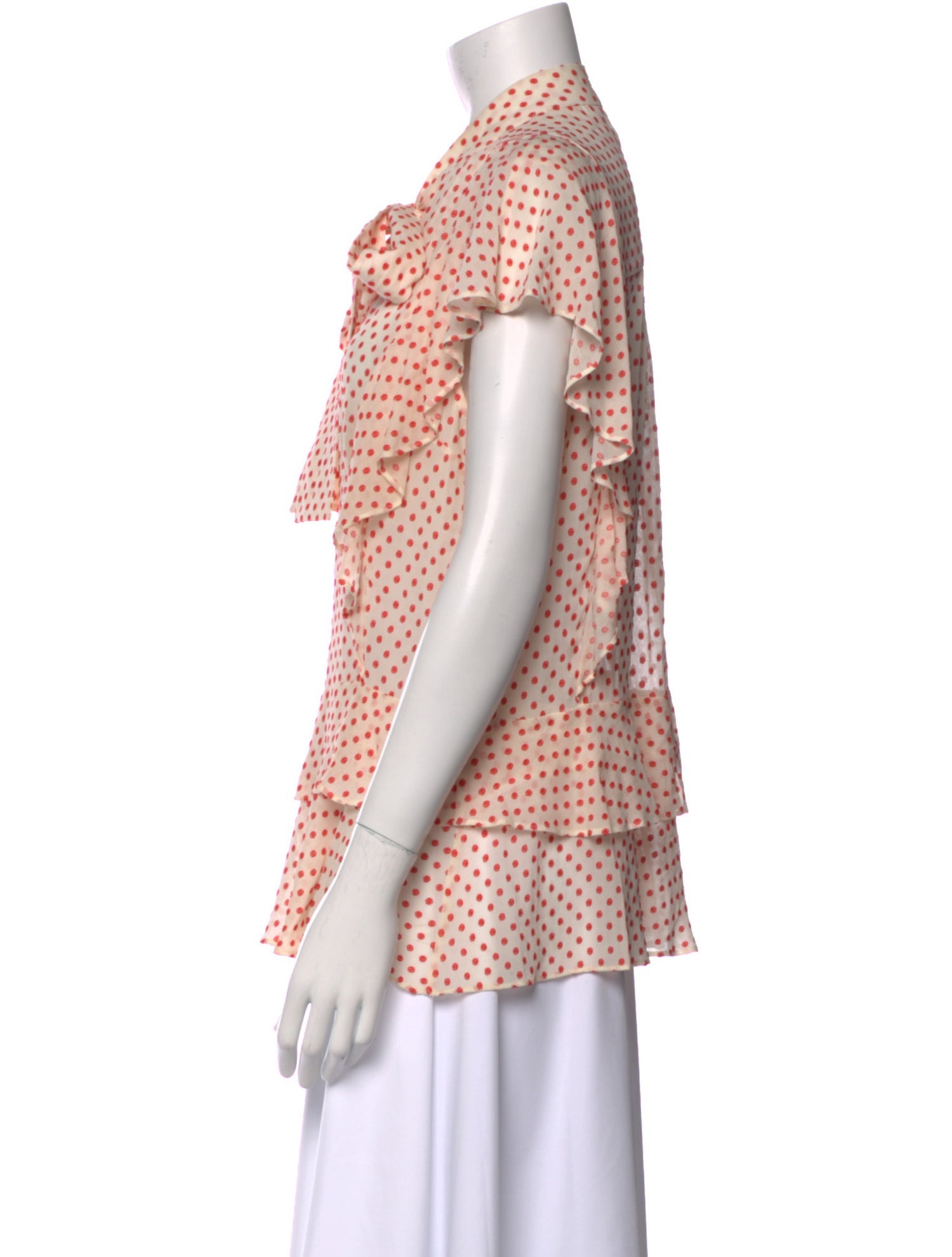 Derek Lam 10 Crosby Printed Short Sleeve Button-Up Top