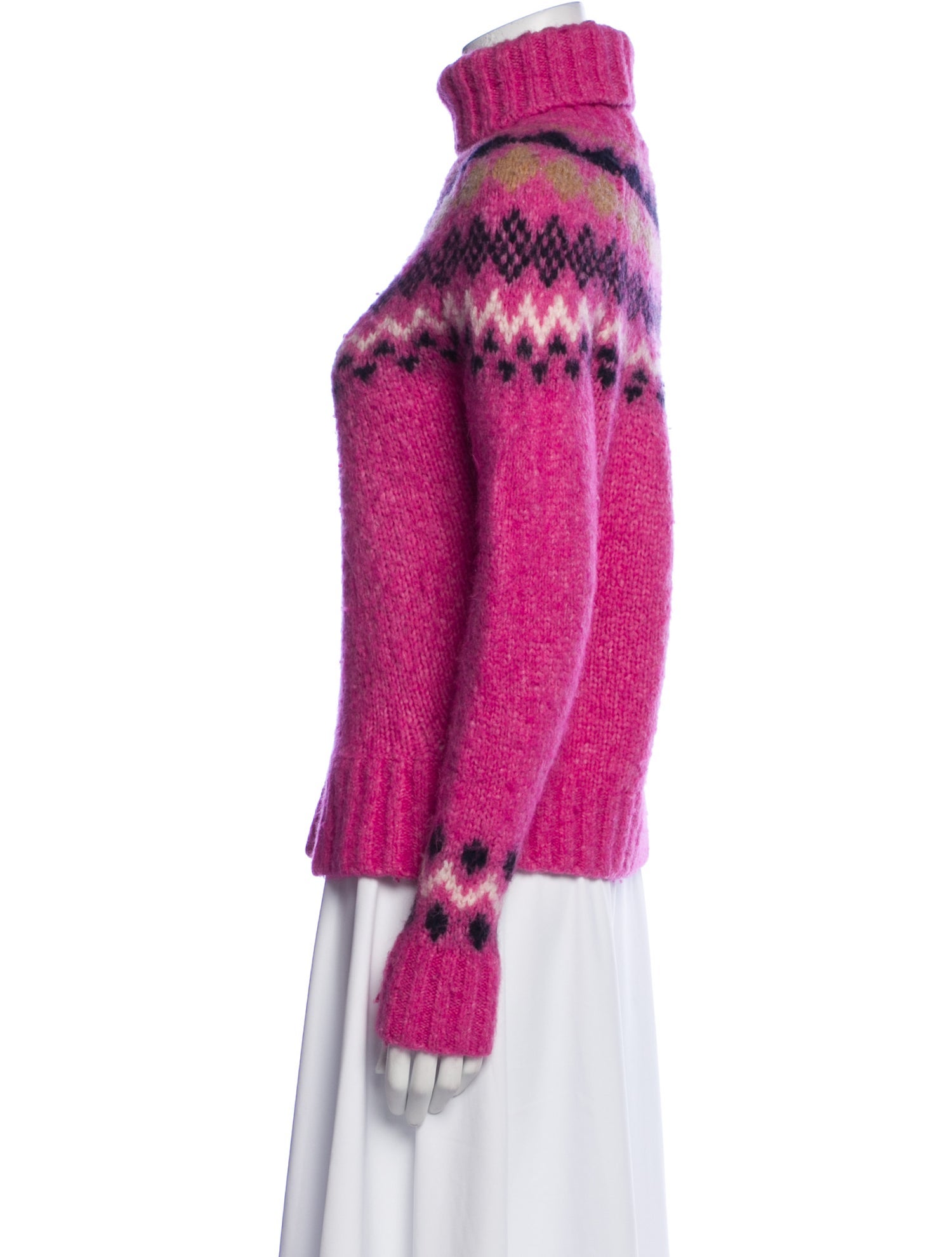 Derek Lam 10 Crosby Merino Wool Printed Sweater