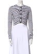 Derek Lam 10 Crosby Striped Crew Neck Crop Top