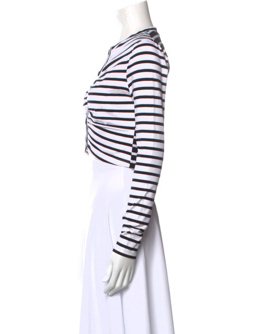 Derek Lam 10 Crosby Striped Crew Neck Crop Top