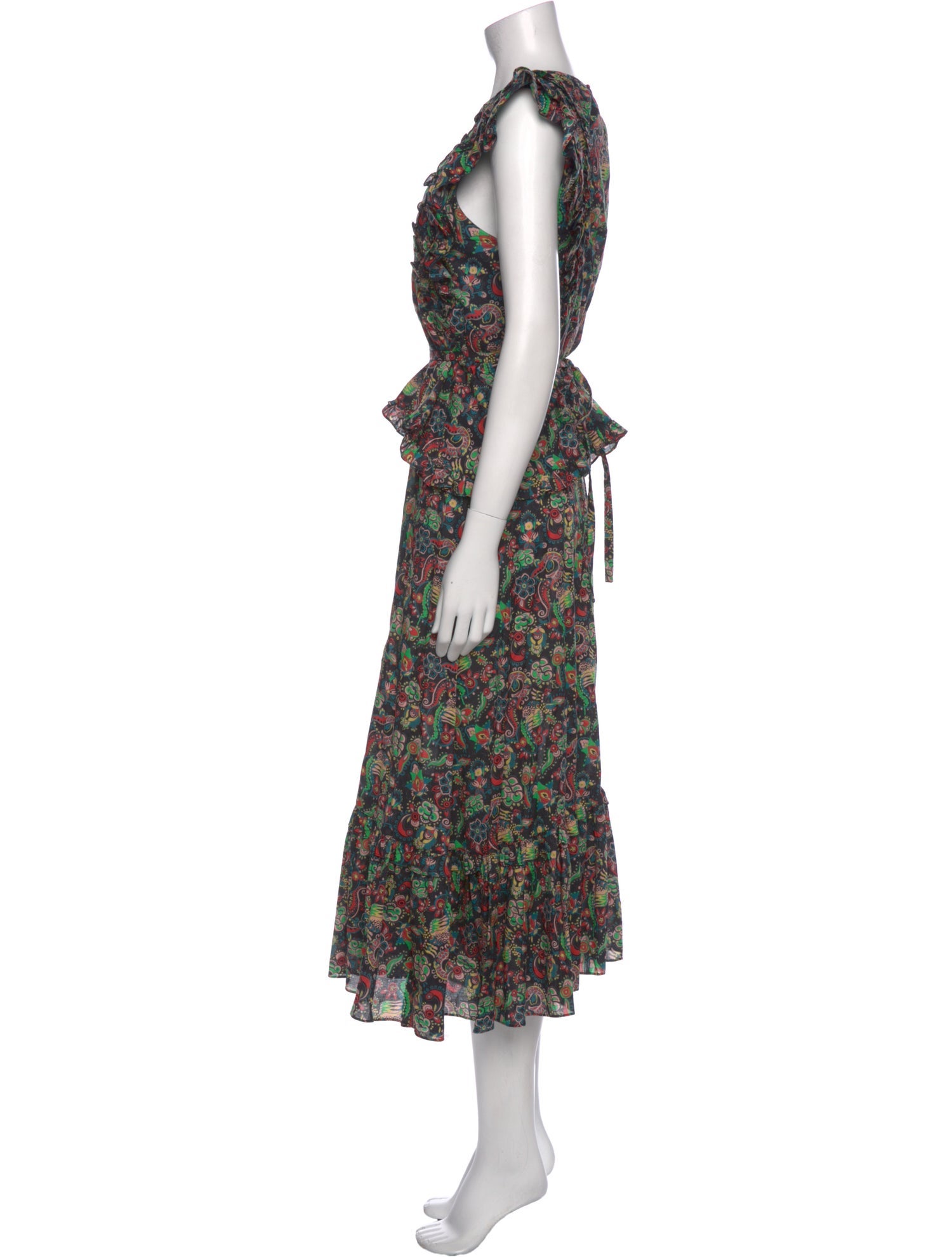 Derek Lam 10 Crosby Floral Print Long Dress