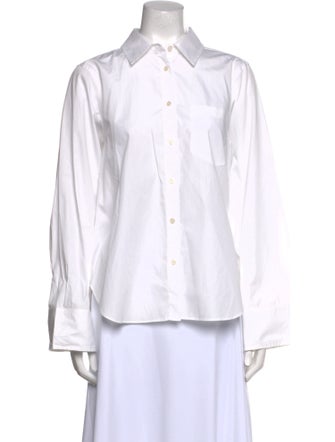 Derek Lam 10 Crosby Long Sleeve Button-Up Top