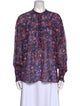 Derek Lam 10 Crosby Floral Print Crew Neck Blouse