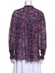 Derek Lam 10 Crosby Floral Print Crew Neck Blouse