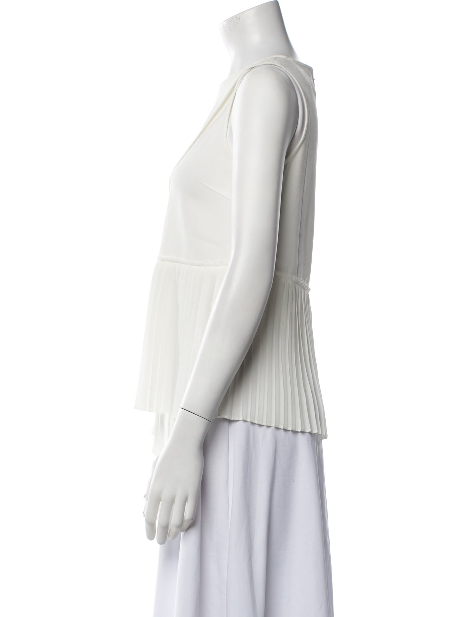 Derek Lam 10 Crosby Crew Neck Sleeveless Blouse