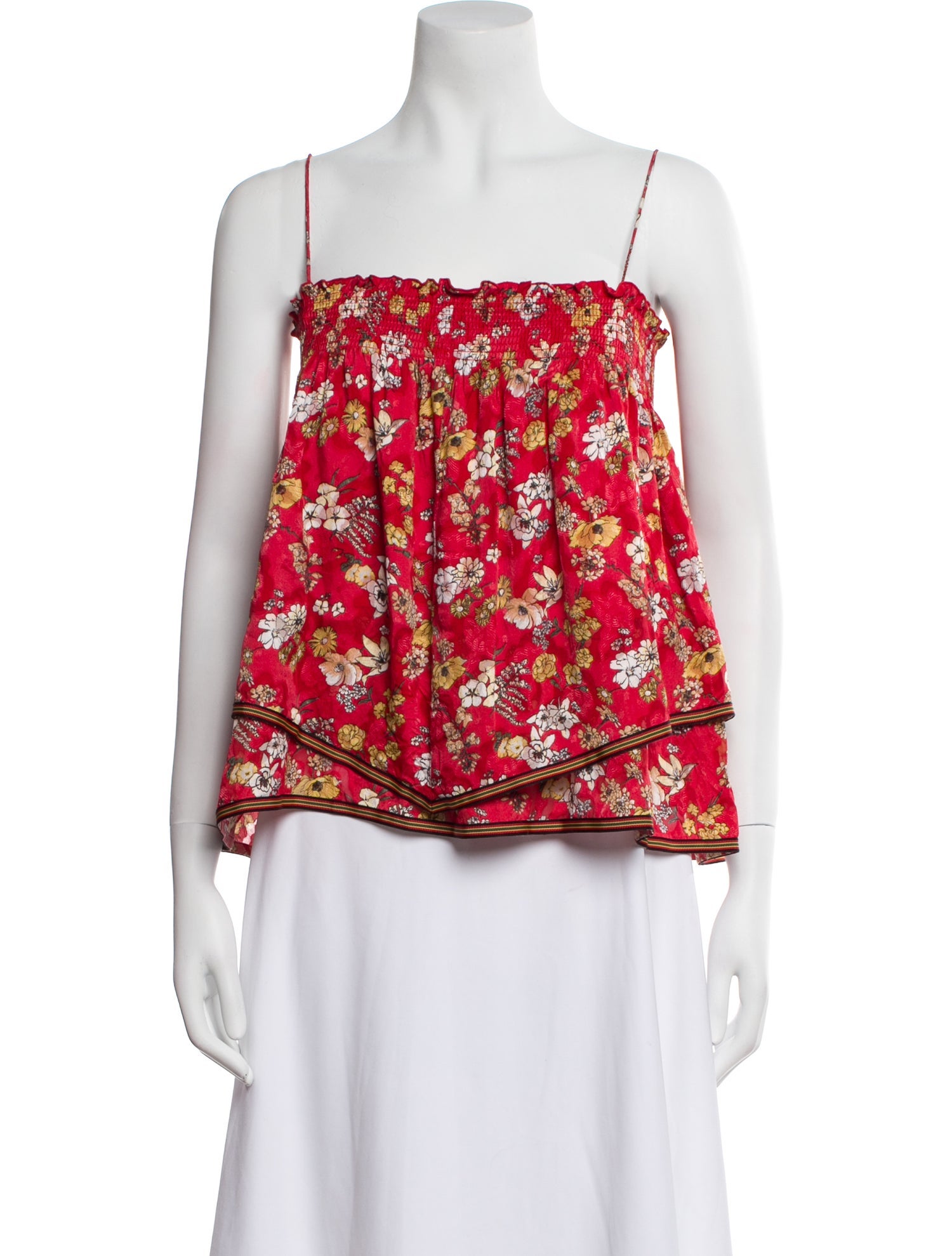 Derek Lam 10 Crosby Silk Floral Print Blouse