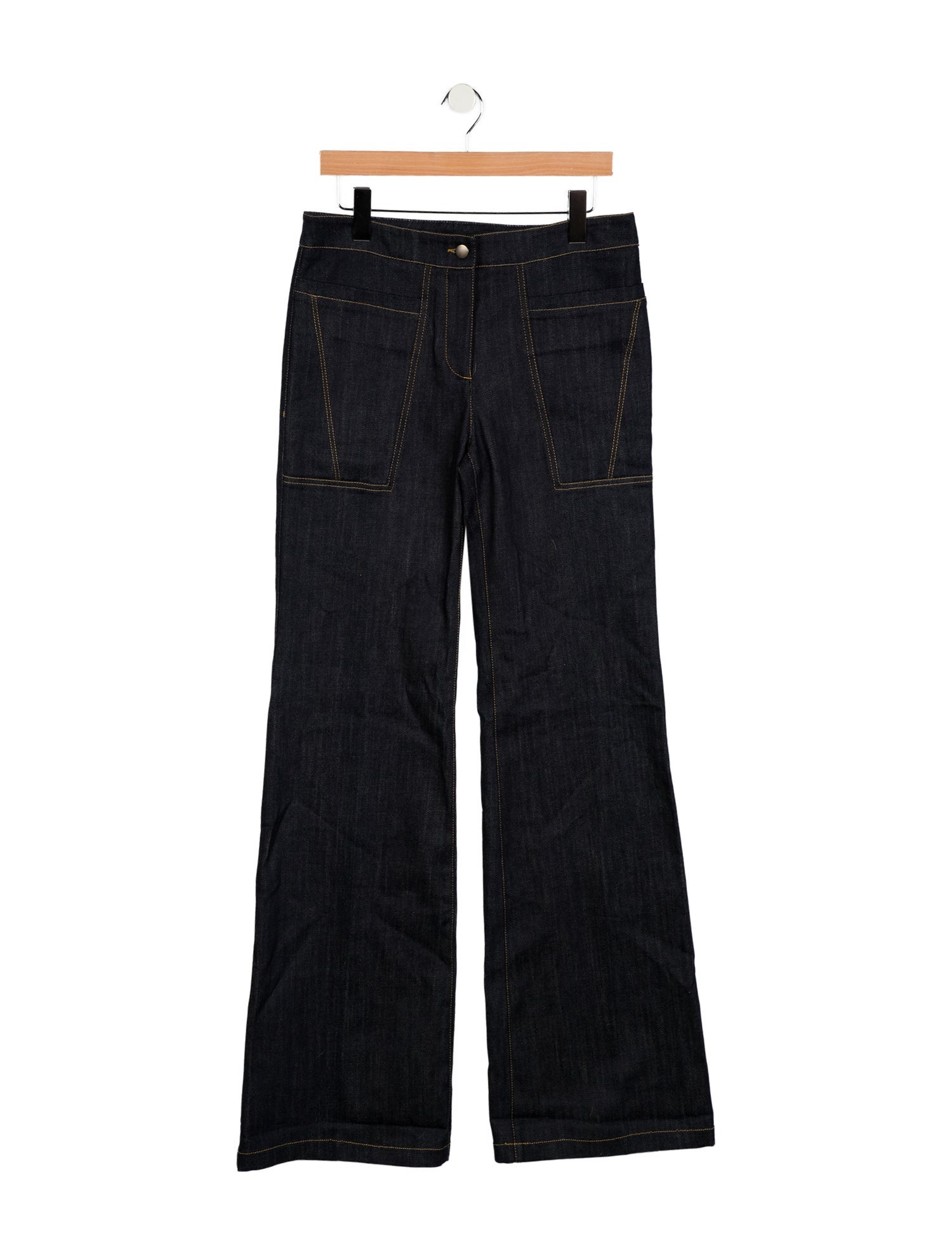 Derek Lam 10 Crosby Mid-Rise Wide Leg Jeans