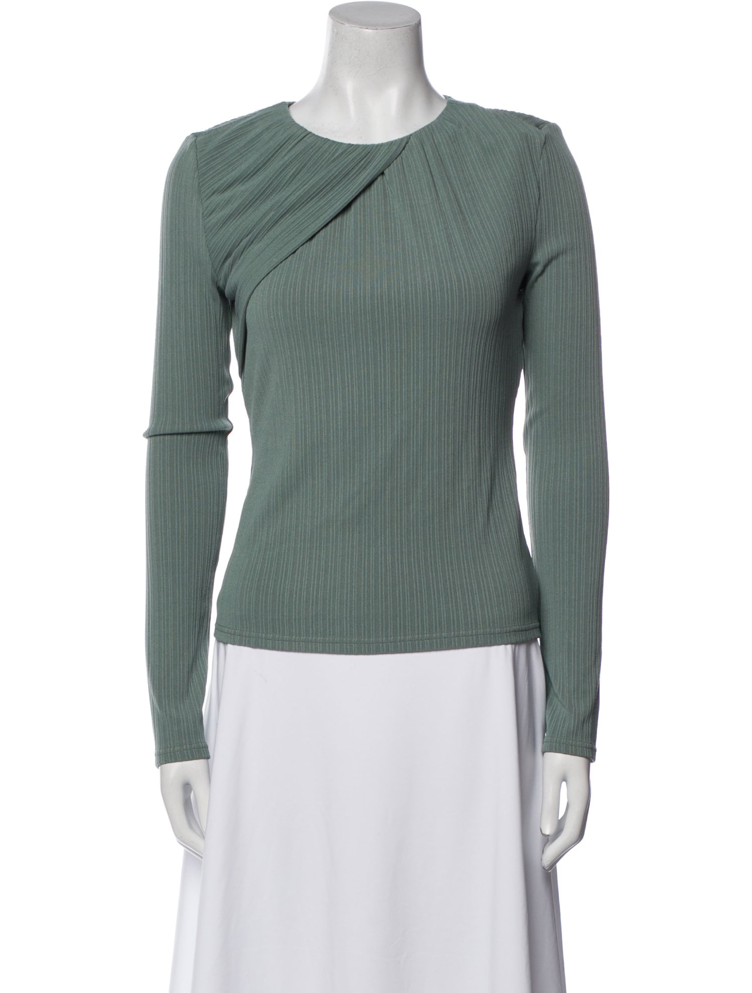 Derek Lam 10 Crosby Crew Neck Long Sleeve Top