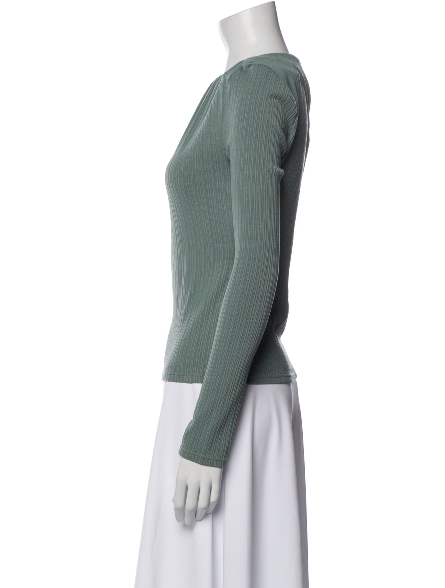 Derek Lam 10 Crosby Crew Neck Long Sleeve Top