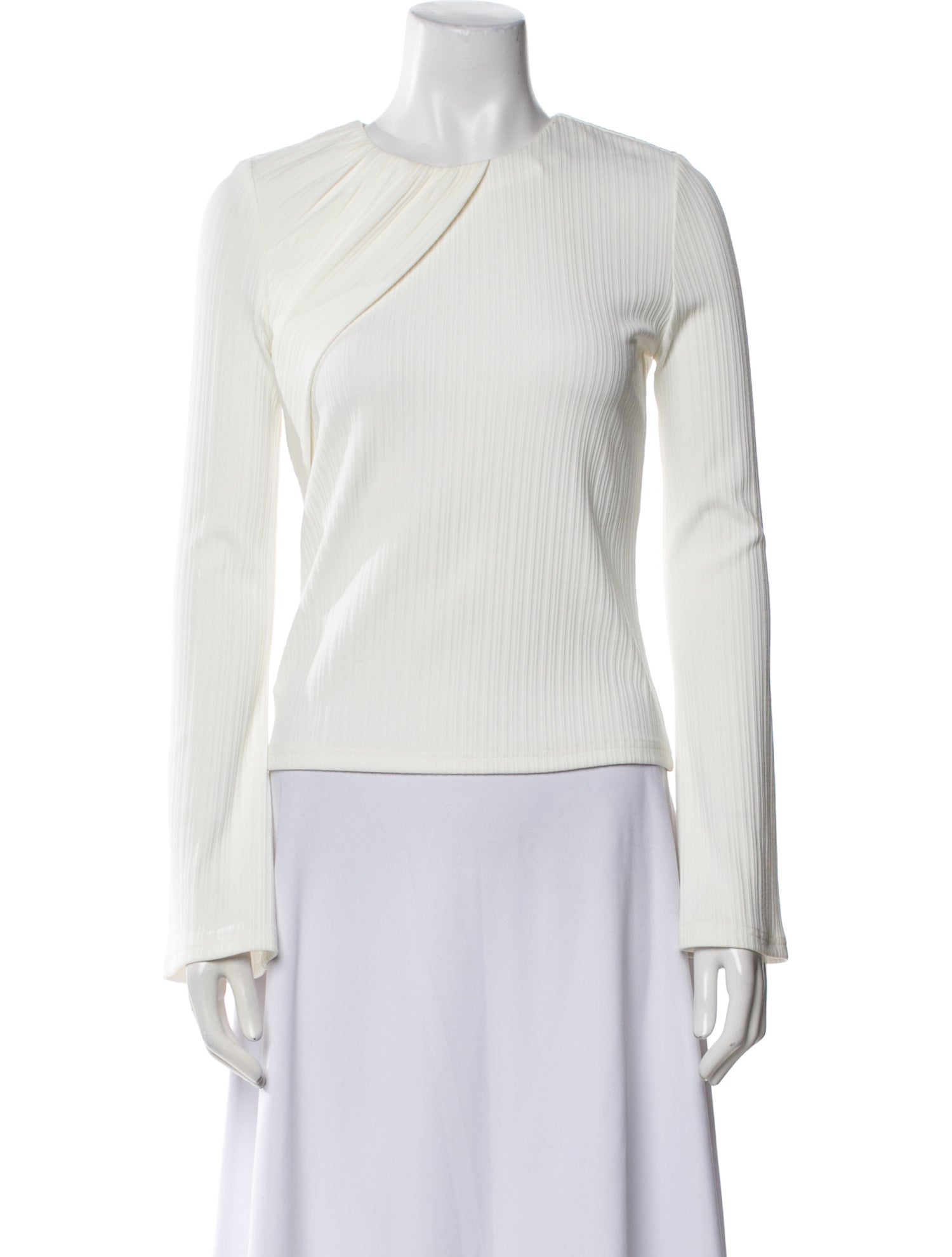 Derek Lam 10 Crosby Crew Neck Long Sleeve Top