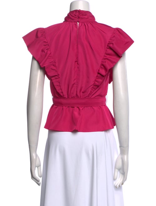 Derek Lam 10 Crosby V-Neck Short Sleeve Crop Top