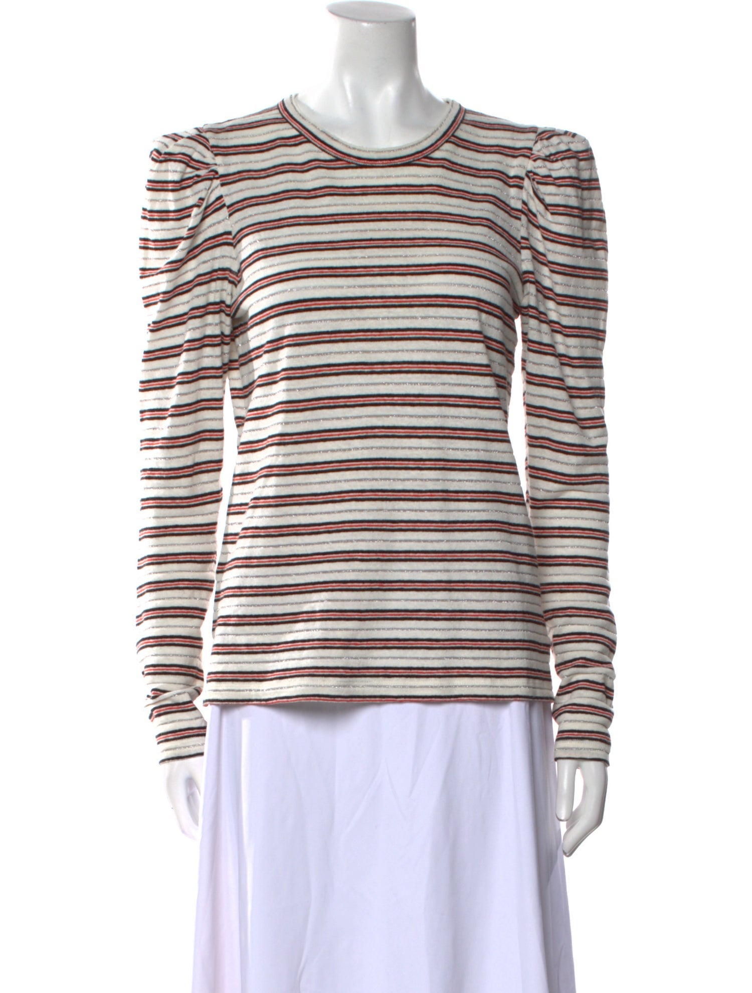 Derek Lam 10 Crosby Striped Crew Neck Top