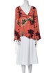 Derek Lam 10 Crosby Floral Print V-Neck Blouse