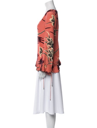 Derek Lam 10 Crosby Floral Print V-Neck Blouse