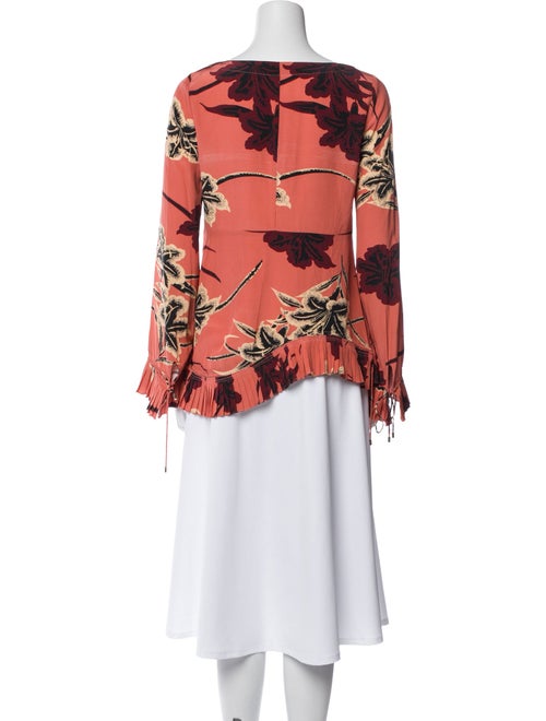 Derek Lam 10 Crosby Floral Print V-Neck Blouse
