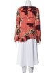 Derek Lam 10 Crosby Floral Print V-Neck Blouse