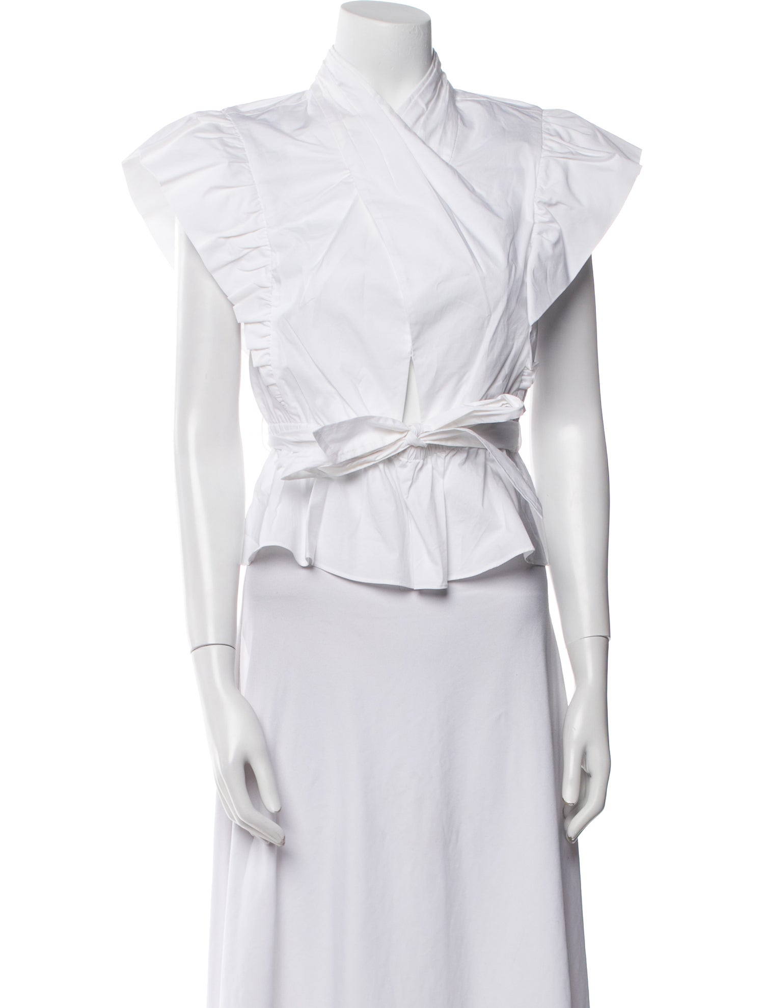 Derek Lam 10 Crosby One-Shoulder Short Sleeve Crop Top w/ Tags