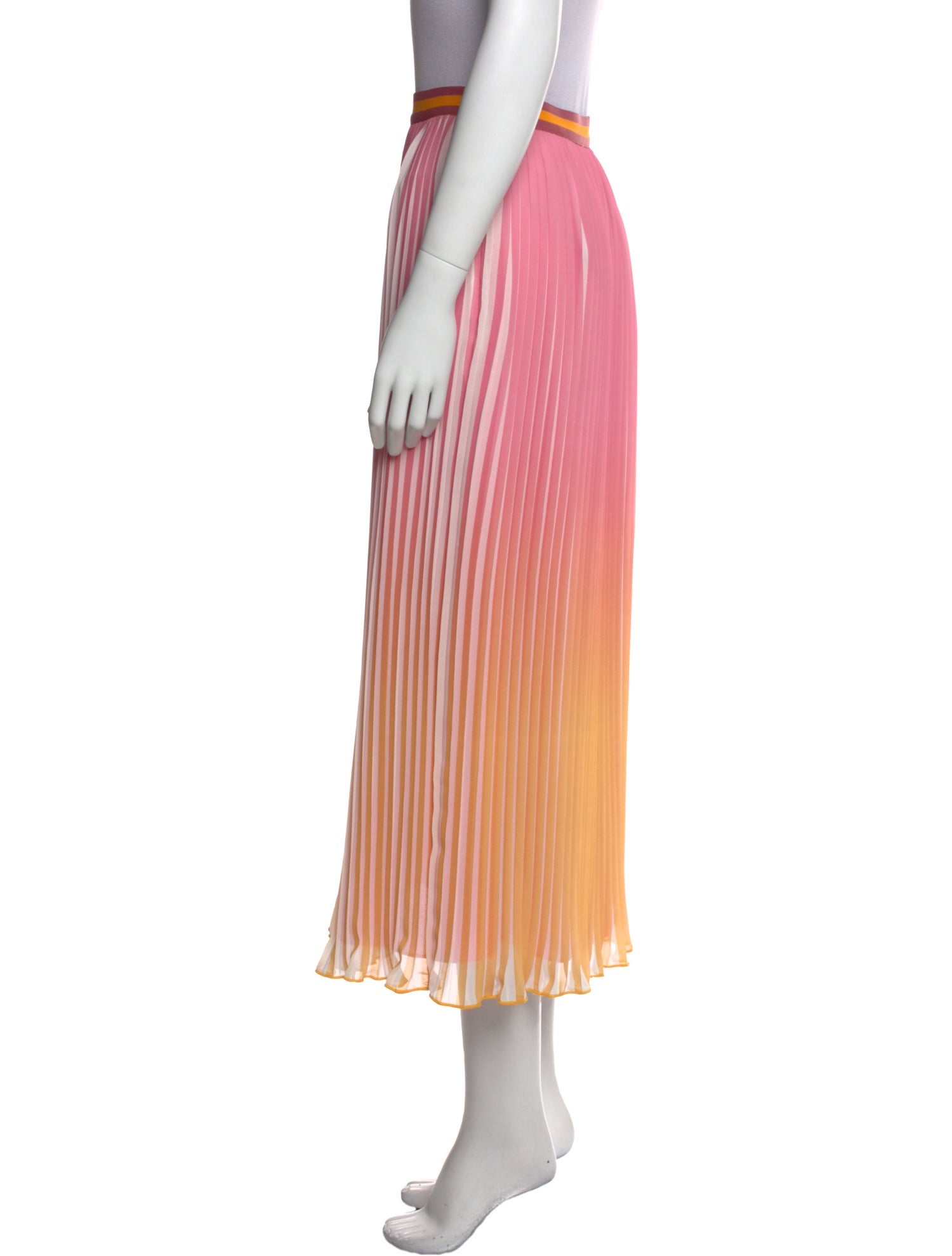 Derek Lam 10 Crosby Tie-Dye Print Midi Length Skirt