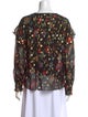Derek Lam 10 Crosby Floral Print V-Neck Blouse