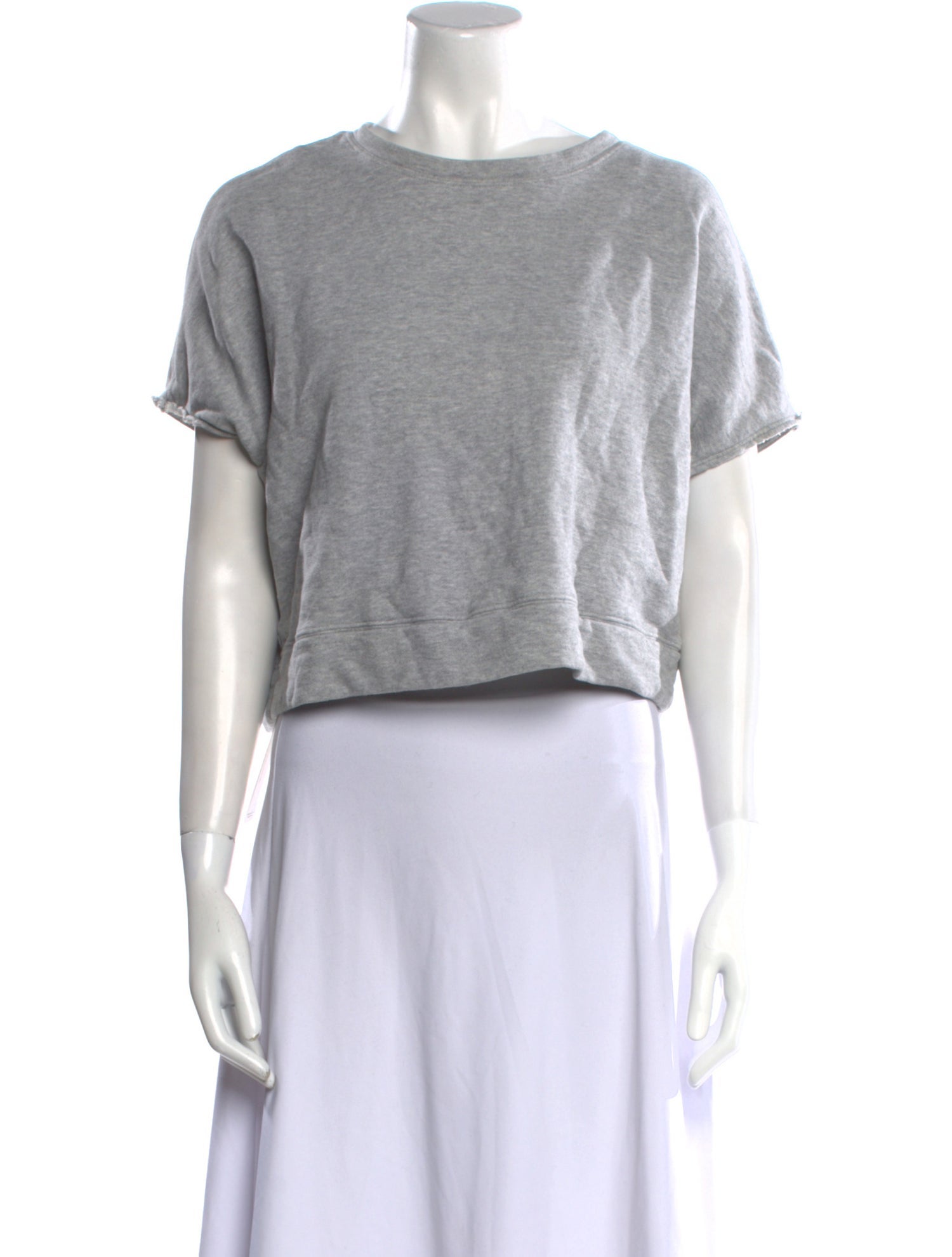 Derek Lam 10 Crosby Bateau Neckline Short Sleeve Crop Top