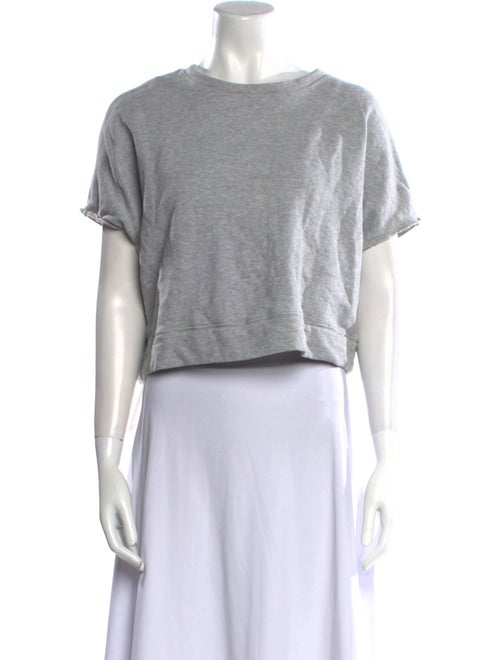 Derek Lam 10 Crosby Bateau Neckline Short Sleeve Crop Top