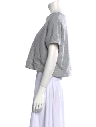 Derek Lam 10 Crosby Bateau Neckline Short Sleeve Crop Top